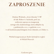 Zaproszenie na inaugurację nowego roku akademickiego
